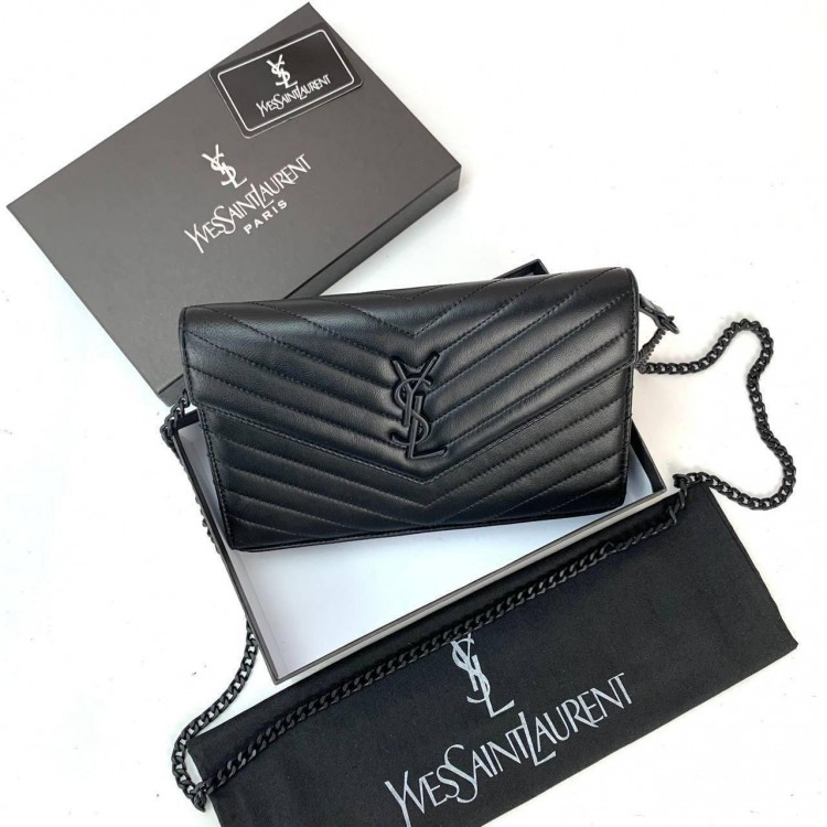 YVES SAİNT LAURENT (YSL) QUİLTED ZARF BLACK LİMİTED